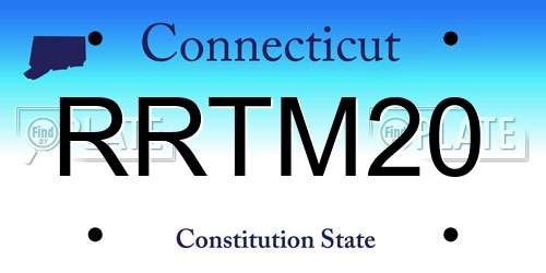 RRTM20 Connecticut License Plate