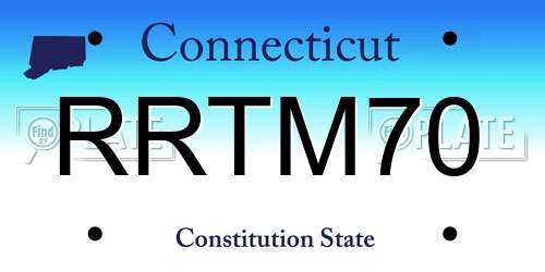 RRTM70 Connecticut License Plate