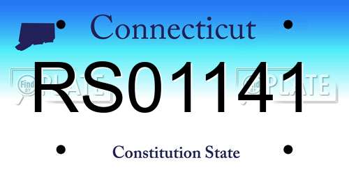 RS01141 Connecticut License Plate