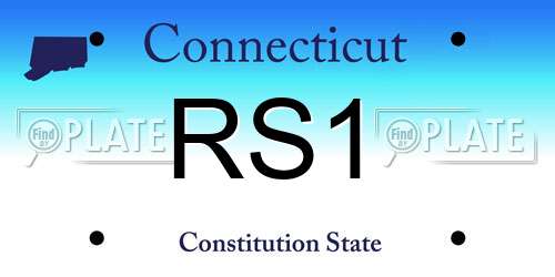 RS1 Connecticut License Plate