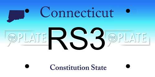 RS3 Connecticut License Plate