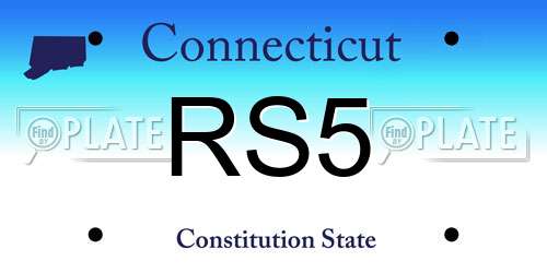 RS5 Connecticut License Plate