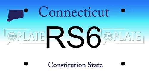 RS6 Connecticut License Plate