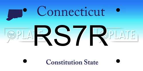 RS7R Connecticut License Plate