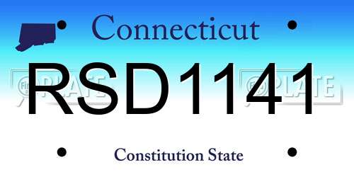 RSD1141 Connecticut License Plate