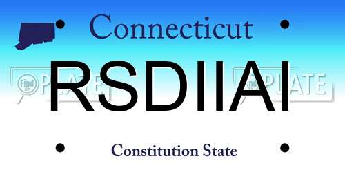 RSDIIAI Connecticut License Plate