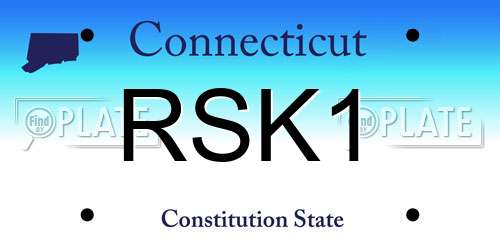 RSK1 Connecticut License Plate