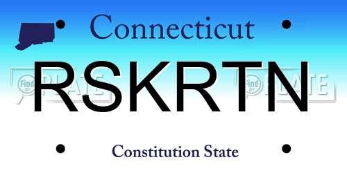 RSKRTN Connecticut License Plate