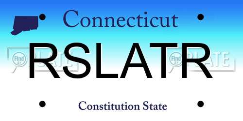 RSLATR Connecticut License Plate