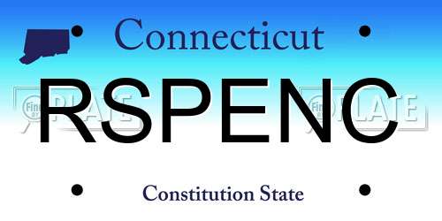 RSPENC Connecticut License Plate