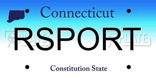 RSPORT Connecticut License Plate