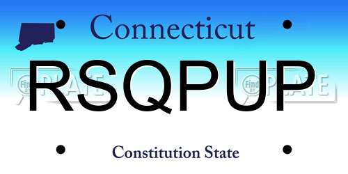 RSQPUP Connecticut License Plate