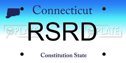 RSRD Connecticut License Plate