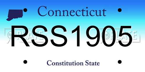 RSS1905 Connecticut License Plate