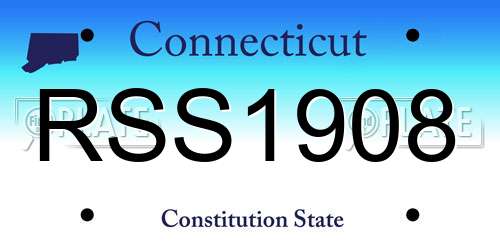 RSS1908 Connecticut License Plate
