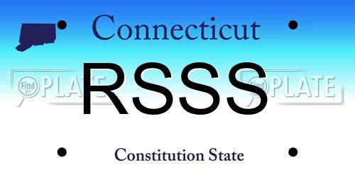 RSSS Connecticut License Plate