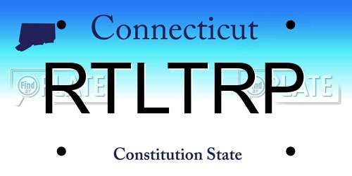 RTLTRP Connecticut License Plate