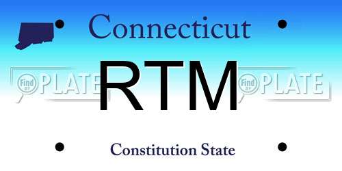 RTM Connecticut License Plate