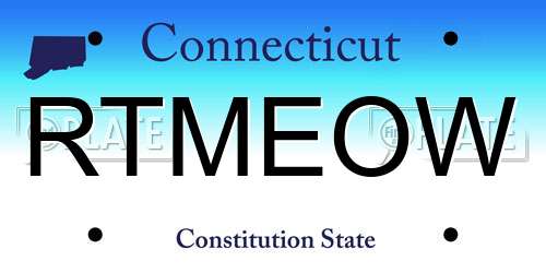 RTMEOW Connecticut License Plate