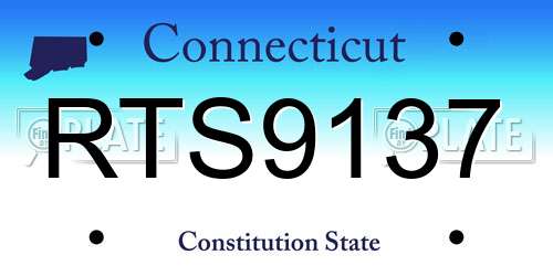 RTS9137 Connecticut License Plate