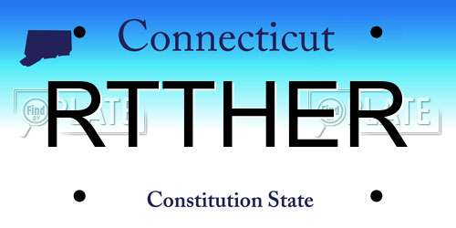 RTTHER Connecticut License Plate