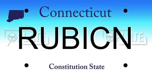 RUBICN Connecticut License Plate