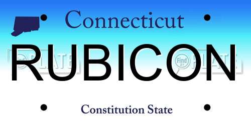 RUBICON Connecticut License Plate