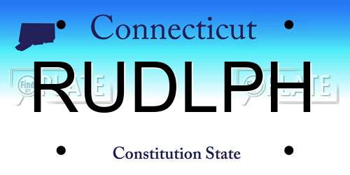 RUDLPH Connecticut License Plate