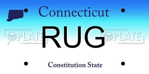 RUG Connecticut License Plate