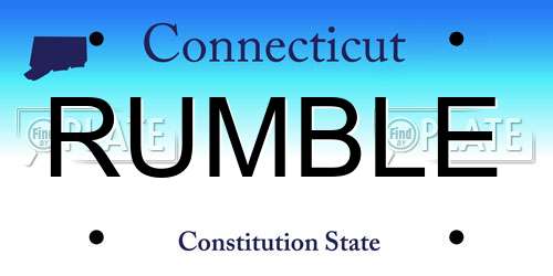 RUMBLE Connecticut License Plate