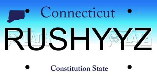 RUSHYYZ Connecticut License Plate