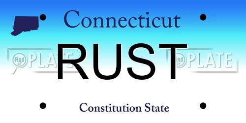 RUST Connecticut License Plate