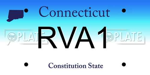 RVA1 Connecticut License Plate