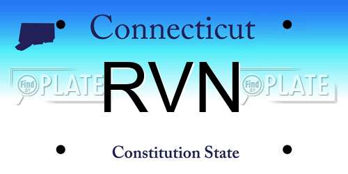 RVN Connecticut License Plate