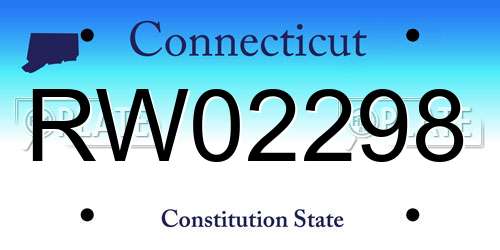 RW02298 Connecticut License Plate