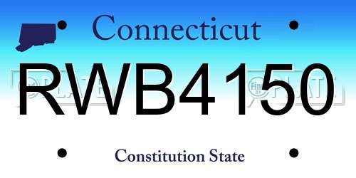 RWB4150 Connecticut License Plate