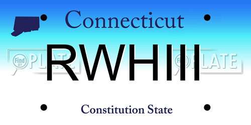RWHIII Connecticut License Plate