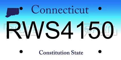 RWS4150 Connecticut License Plate