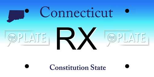 RX Connecticut License Plate