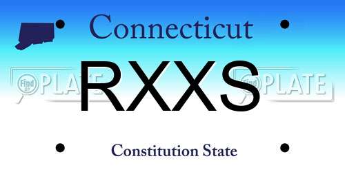 RXXS Connecticut License Plate