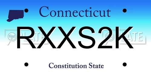 RXXS2K Connecticut License Plate