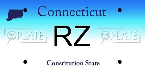 RZ Connecticut License Plate