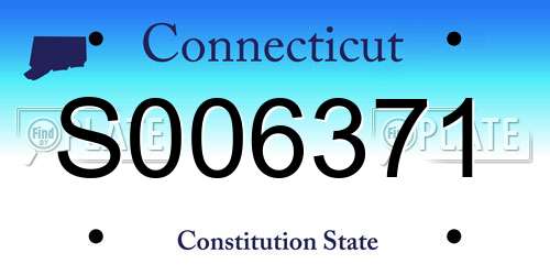 S006371 Connecticut License Plate
