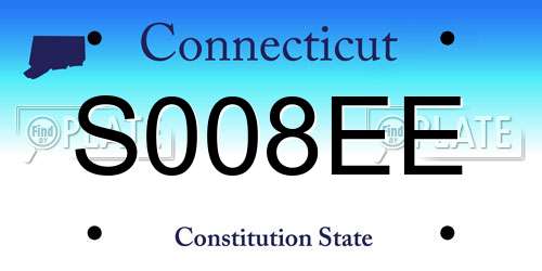 S008EE Connecticut License Plate