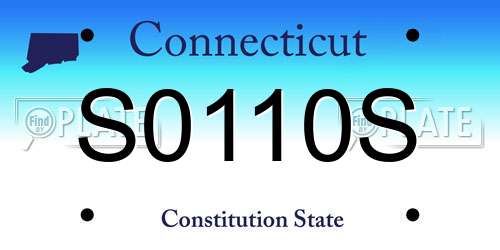 S0110S Connecticut License Plate