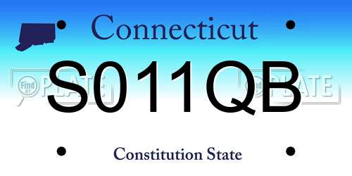 S011QB Connecticut License Plate