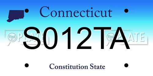 S012TA Connecticut License Plate