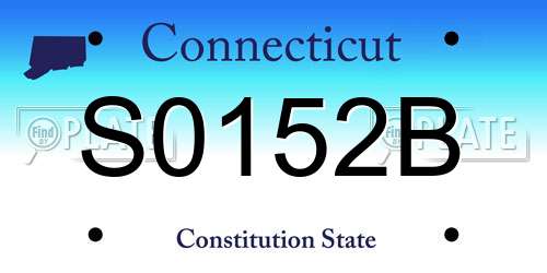 S0152B Connecticut License Plate