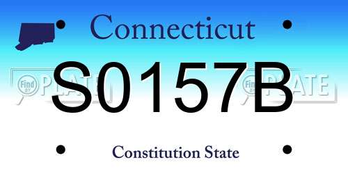 S0157B Connecticut License Plate