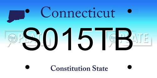 S015TB Connecticut License Plate